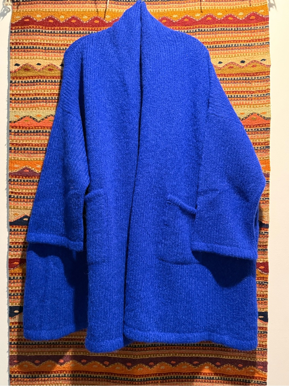 Atelier Delphine Haori Coat in Blue Supreme Alpaca - Picture 4 of 7